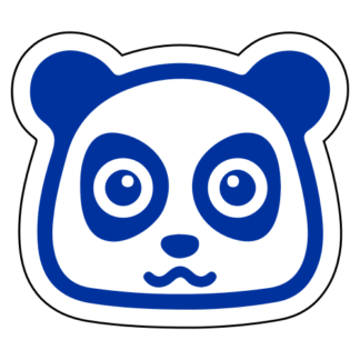 Adorable Cute Panda Sticker (Blue)